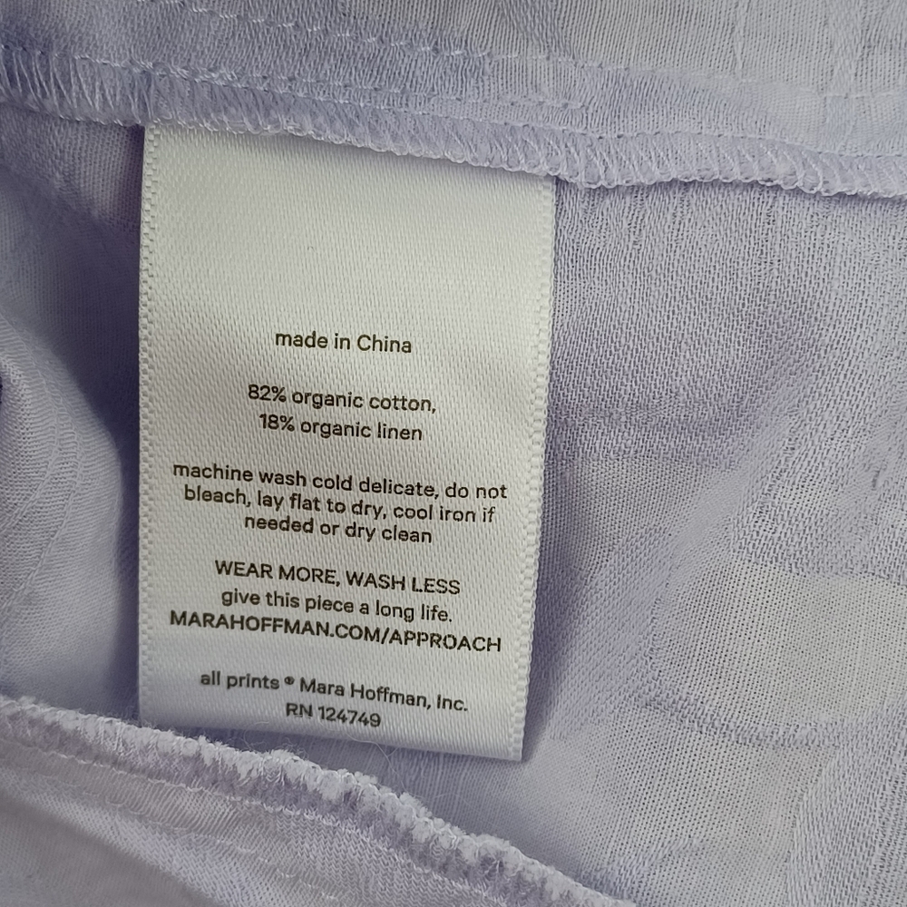 Mara Hoffman Basilia Coverup Dress Size M Women Beach Cotton Linen Tie Neck - Picture 13 of 13
